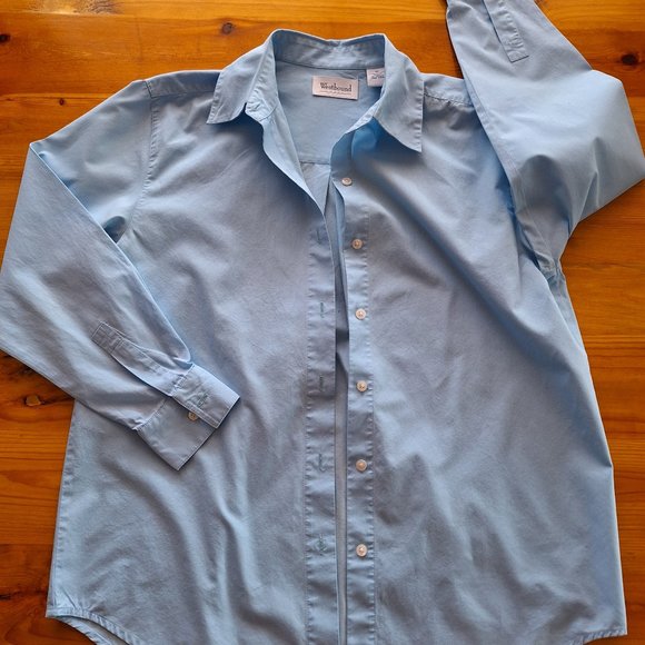 Westbound Tops - Vintage Westbound Light Blue Button Up Long Sleeve Shirt